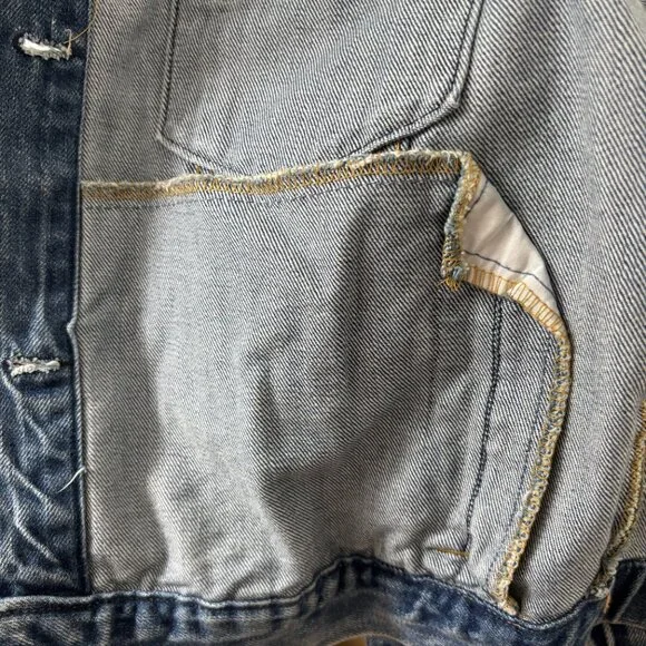 NWT! Scotch & Soda Cropped Bomber Jean Jacket - XL - Picture 4 of 8